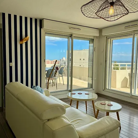 Bleu Prestige - Penthouse Vue -terrasse -plage 100m -cap D'agde - Histoire De Cles דירה אגדה
